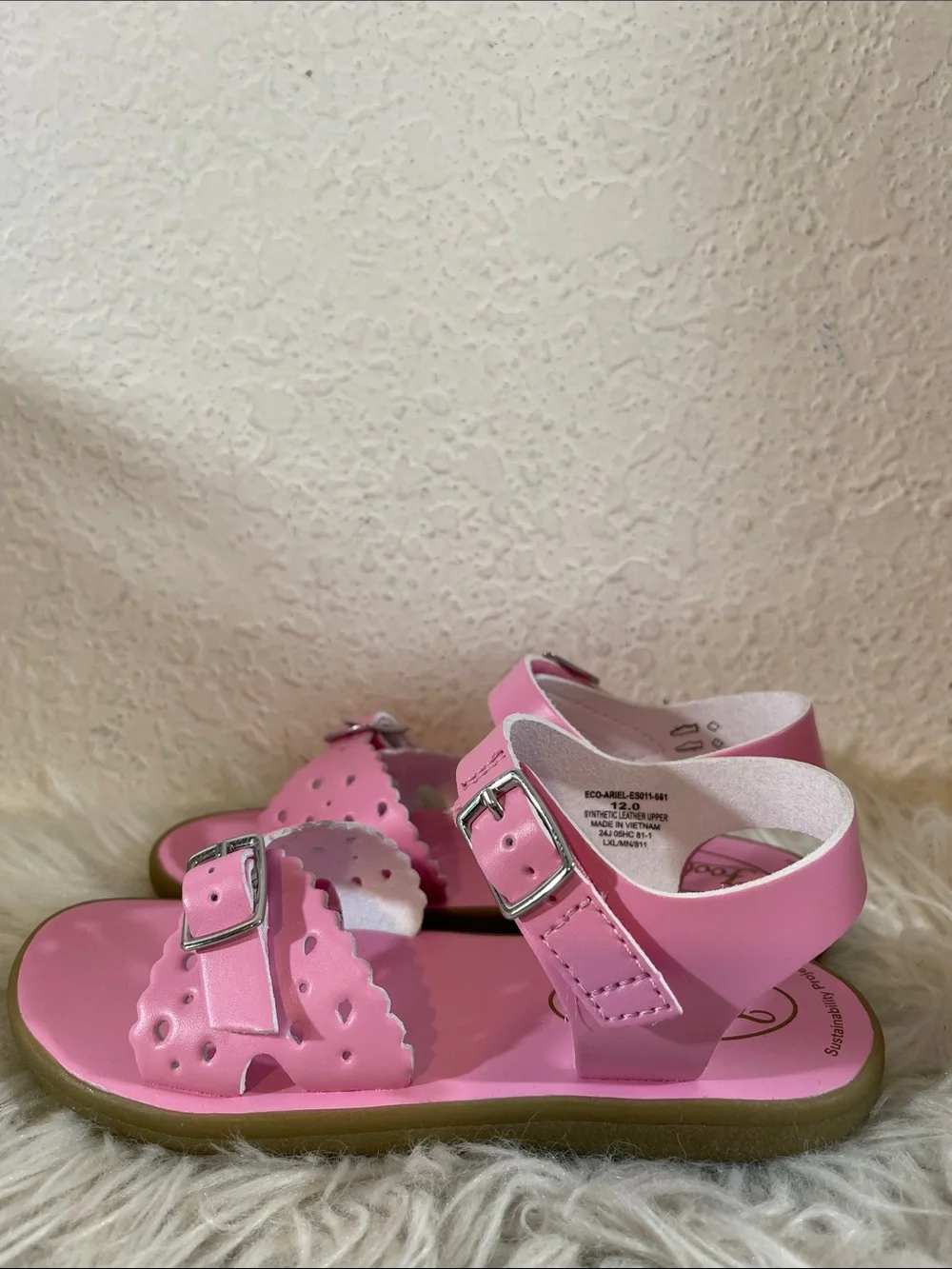 FOOTMATES ECO-ARIEL - ES011-661 - BUBBLEGUM MICRO WATERPROOF SIZE 12 NEW